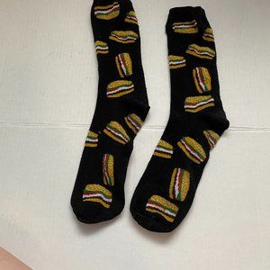 Hamburger Print Socks